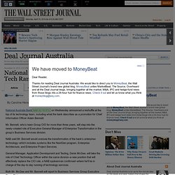 National Australia Bank Shuffles Tech Ranks - Deal Journal Australia