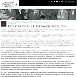 Winston Churchill's Speech Disaster of the First Magnitude