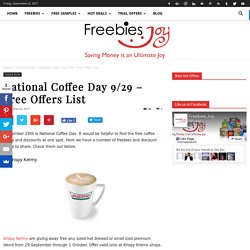 National Coffee Day 9/29 - Free Offers List