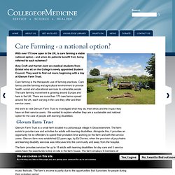 Care Farming - a national option?