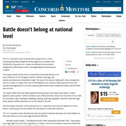 Battle doesn’t belong at national level