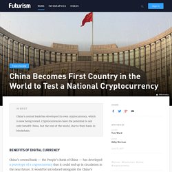 China Becomes First Country in the World to Test a National Cryptocurrency