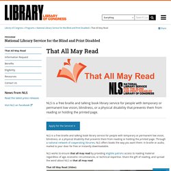   National Library Service for the Blind and Print Disabled  