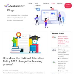 How does the National Education Policy 2020 change the learning process?