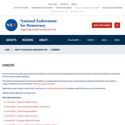 Careers – NATIONAL ENDOWMENT FOR DEMOCRACY