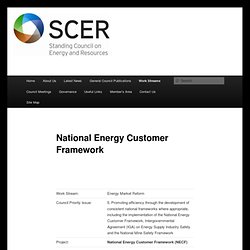 National Energy Customer Framework