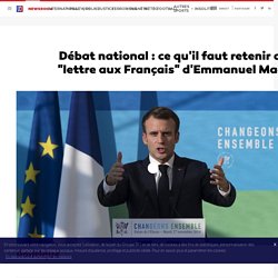 Débat national : ce qu'il faut retenir de la "lettre aux Français" d'Emmanuel Macron