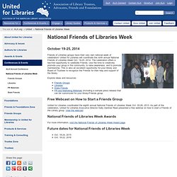 National Friends of Libraries Week