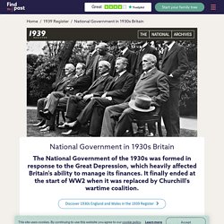 National Government in 1930s Britain - 1939 Register