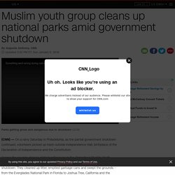 Muslim youth group cleans up national parks amid government shutdown