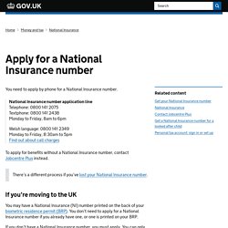 What are National Insurance numbers?