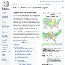 National Popular Vote Interstate Compact - Wikipedia