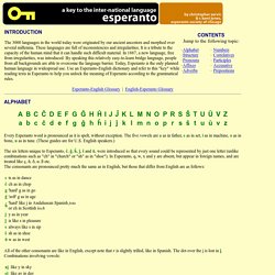 A Key to the Inter-National Language Esperanto