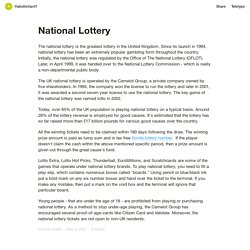 National Lottery