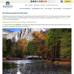 15 national parks for fall color