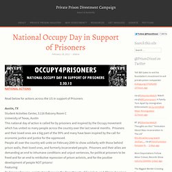 National Occupy Day in Support of Prisoners « National Prison Divestment Campaign