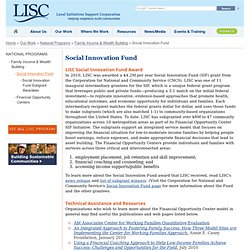 Our Work: National Programs: Family Income & Wealth Building: Social Innovation Fund