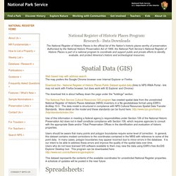 National Register of Historic Places Database and Research Page