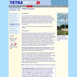 TETRA and the police from the national research-based TETRA Airwave safety campaign