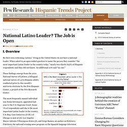 National Latino Leader? The Job is Open - Pew Hispanic Center