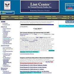 Lint Center for National Security Studies Scholarships, 501c3 IRS Non-Profit
