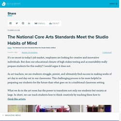 The National Core Arts Standards Meet the Studio Habits of Mind