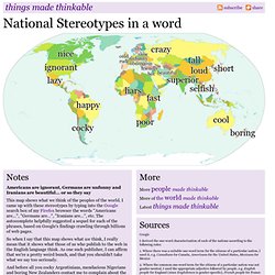 National Stereotypes in a word
