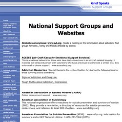 National Support Groups