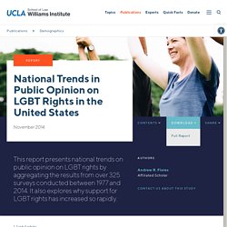 National Trends in Public Opinion on LGBT Rights in the United States – Williams Institute