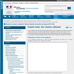 Compte-rendu 1ère réunion nationale — Documentation (CDI)