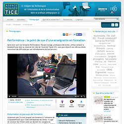 L'Agence nationale des Usages des TICE - Pairform@nce : le point de vue d’une enseignante en formation