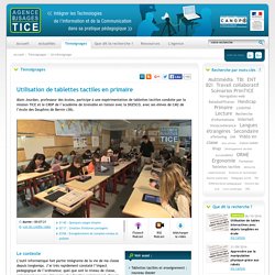 Utilisation de tablettes tactiles en primaire