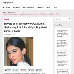 Shweta Bhintade Net worth, Age, Bio, Nationality, Ethnicity, Height, Boyfriend, Career & Facts - Biography Gist