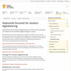 Nationella forumet - SKL