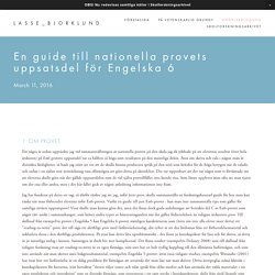 En guide till nationella provets uppsatsdel för Engelska 6