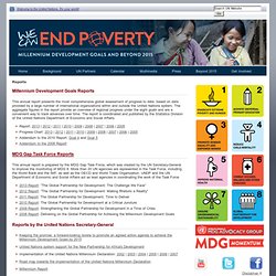 MDGs progress reports