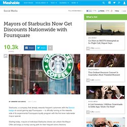 Mayors of Starbucks Now Get Discounts Nationwide with Foursquare