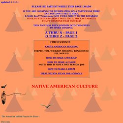 NATIVE AMERICAN CULTURE