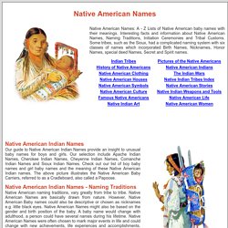 Native American Indian Names