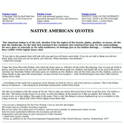 NATIVE AMERICAN QUOTES