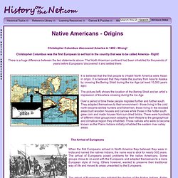 Native Americans - Origins