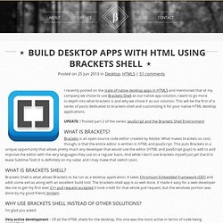 Native Desktop Apps Using Brackets Shell