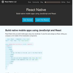 A framework for building native apps using React