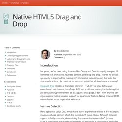 Native HTML5 Drag and Drop