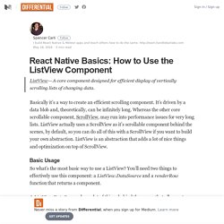 React Native Basics: How to Use the ListView Component