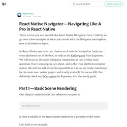 React Native Navigator — Navigating Like A Pro in React Native
