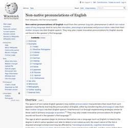 Non-native pronunciations of English