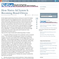 How Native Ad System Is Becoming Brand-Driven 11/12/2014