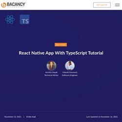 React Native App With TypeScript: A step-by-step tutorial
