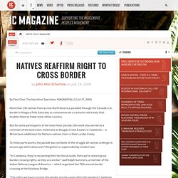 Natives reaffirm right to cross border